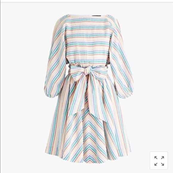 J. Crew Dresses & Skirts - J. CREW Rainbow Seersucker Dolman Sleeve Dress